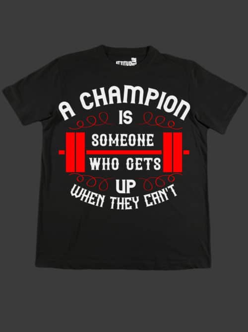 champion black fitness t-shirt