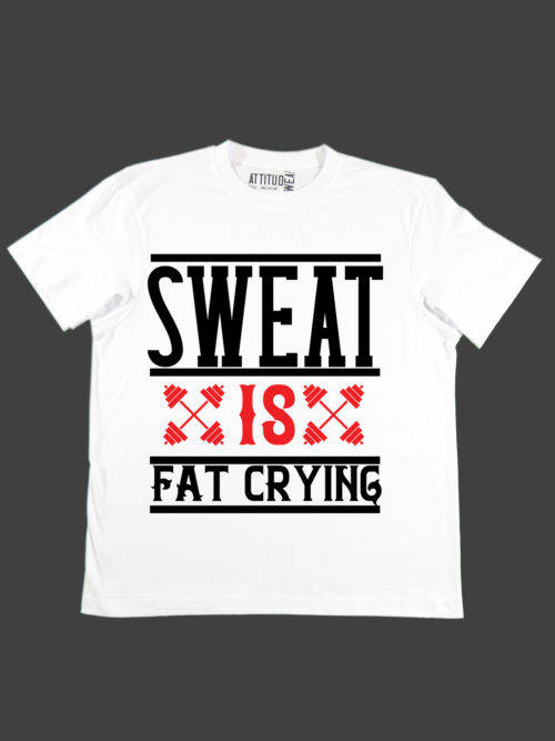 Fat crying fitness t-shirt