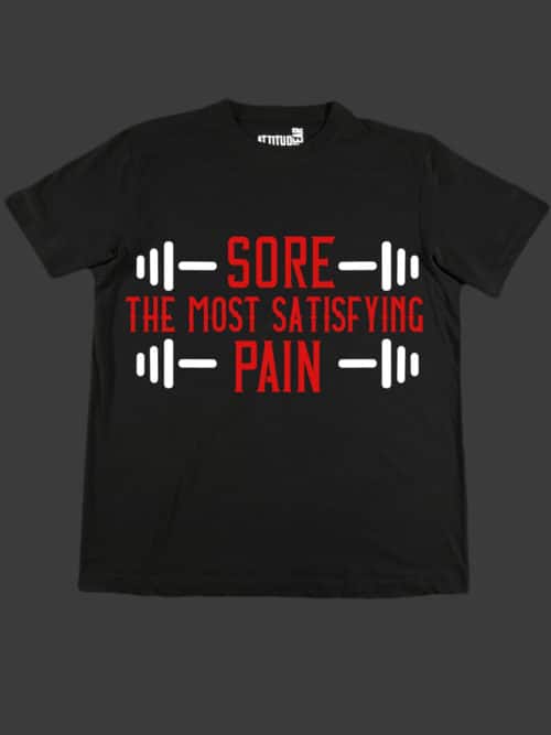 satisfying pain fitness t-shirt