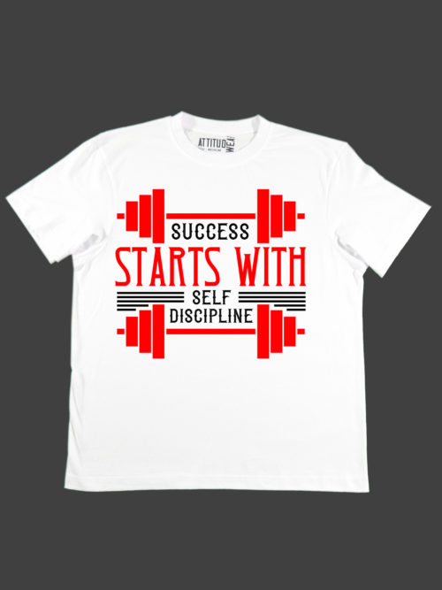 self discipline fitness t-shirt