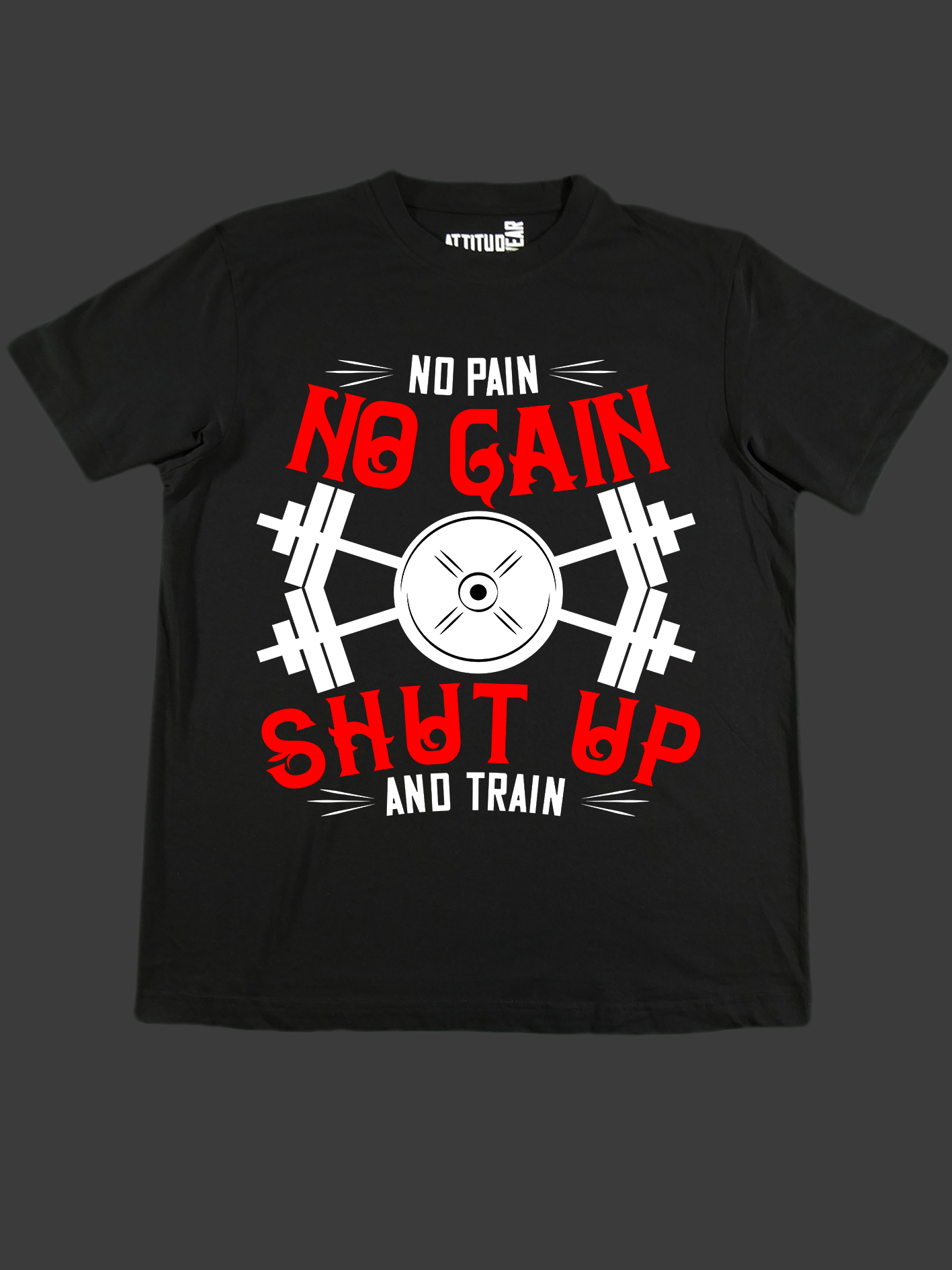 shut up and train fitness t-shirt